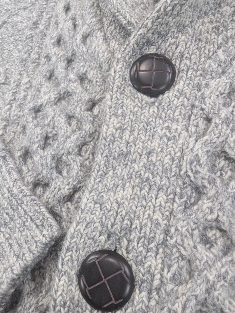 Wind River Heritage Men's Cable Knit Shawl Collar Cardigan Sweater Large - Picture 7 of 14